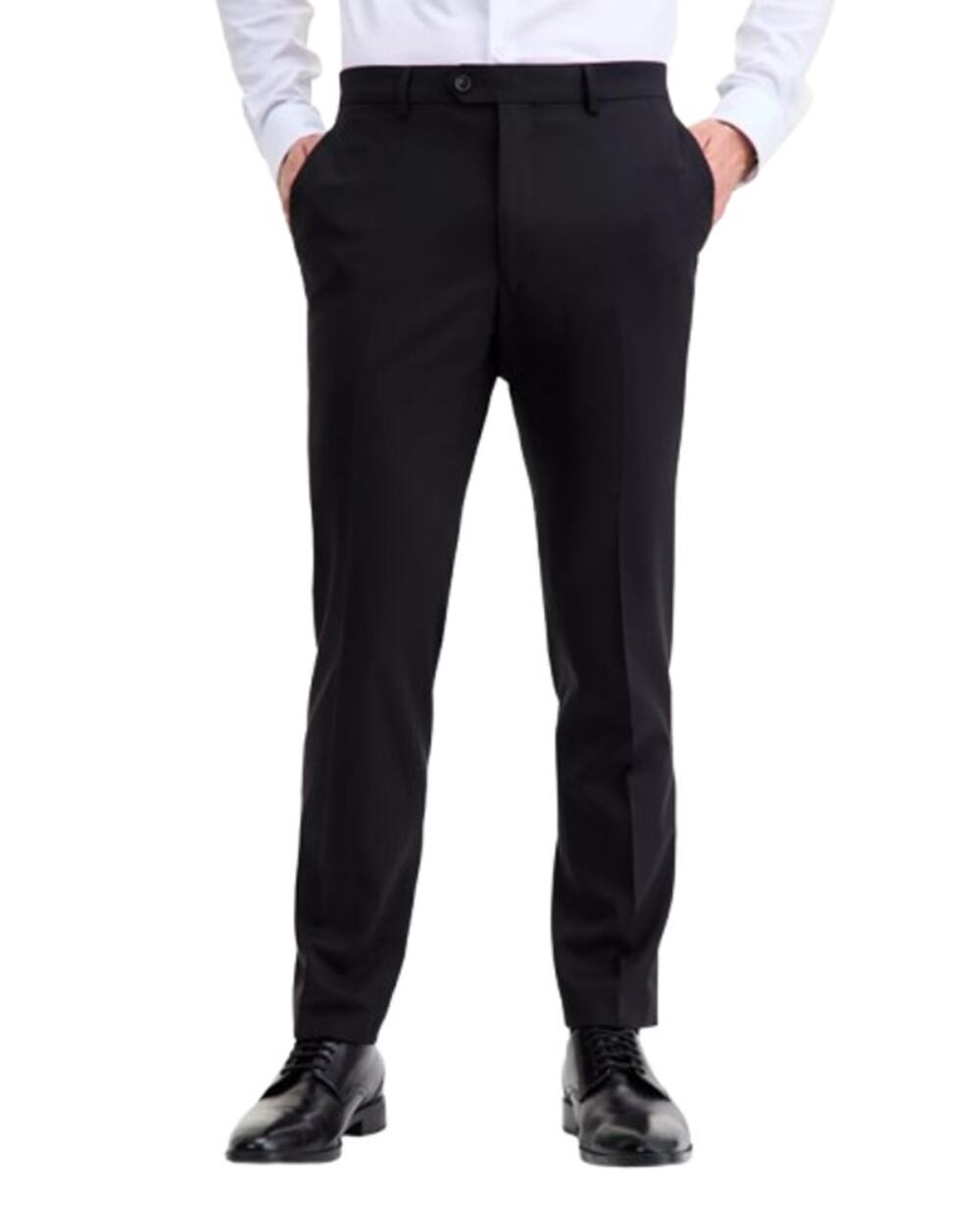TED BAKER Men's Jim CT Dress Pants 31R Black Flat Front 100% Wool NWT